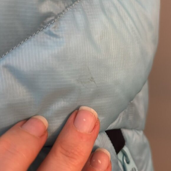 State of Elevenate Goose Down Hooded Puffer Vest Blue Size Small - Picture 10 of 11